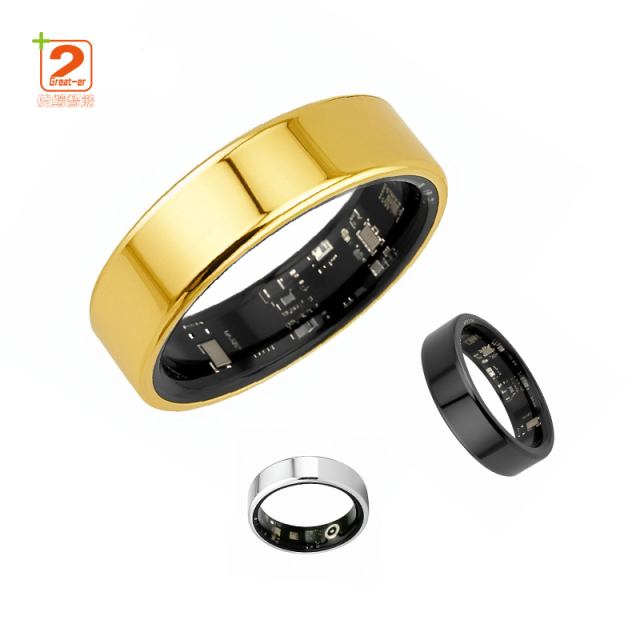 2025 SR08 Smart Ring Stainless Steel Sleep Heart Rate Blood Pressure Gesture Photography IP68 Smart Couple Ring