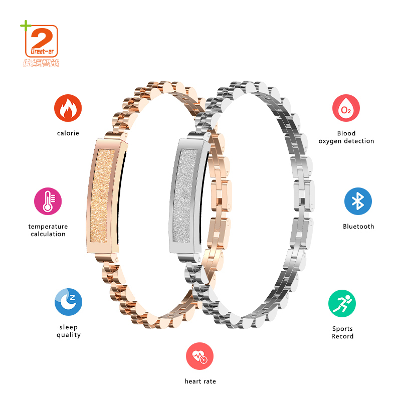 New Fashionable Smart Bracelet The Fashionable Heart Rate And Blood Oxygen Monitor And The Smart Bracelet For Sleeping Women