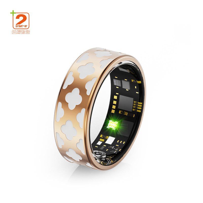Hot Selling Women's Fashion Enamel Smart Ring AI Intelligent Health Fitness Monitor Remote Control Sports Tracking Ring