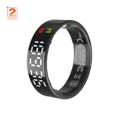 Titanium Smart Health Ring Couples Smart Ring Fitness Tracker With Screen- Sleek Design, Advanced Health Monitoring
