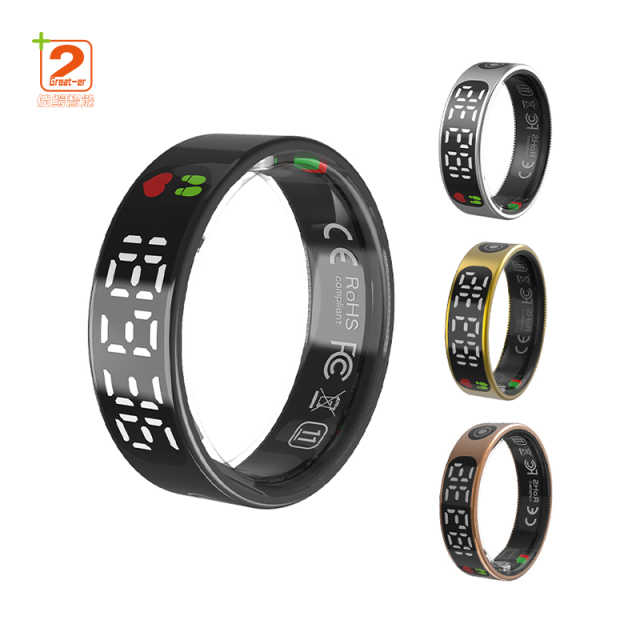 New Trending 2025 Health Sleep Tracker Waterproof Remote Gesture Wearable Bluetooths Smart Rings With Screen For IOS Android
