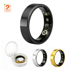 Fashion Intelligent Ring SR08 Health Sleep Tracker Heart Rate Blood Pressure Gesture Photography IP67 Stainless Steel Smart Ring