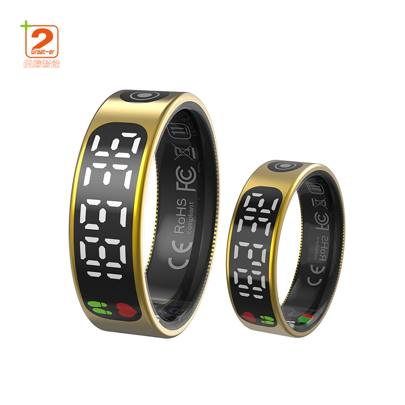 New Trending 2025 Health Sleep Tracker Waterproof Remote Gesture Wearable Bluetooths Smart Rings With Screen For IOS Android