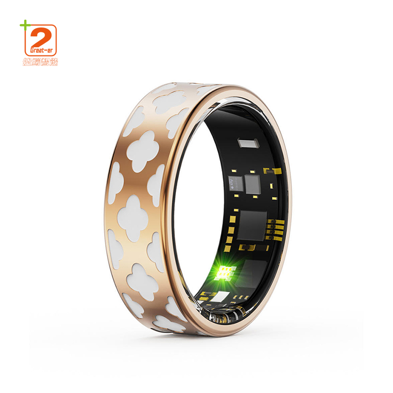 Health Smart Titanium Steel Ring For Montitoring Blood Pressure Blood Oxygen Sleep Exercise Tracking Multi-Functional Smart Ring