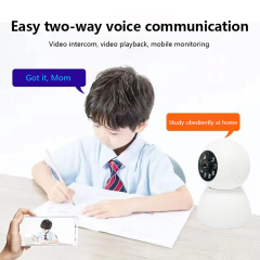 2025 Smart WiFi Camera Night Vision Indoor Cloud Storage Memory /SD Camera 360-Degree Rotation Camera Mobile Phone Real-Time View