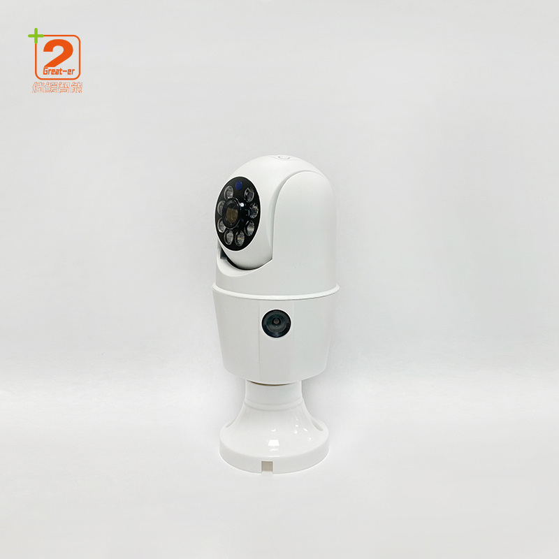 2025 Outdoor Dual Camera Monitoring Wireless Camera Network WiFi Camera Light Bulb 1 Megapixel Mobile Phone Real-Time View