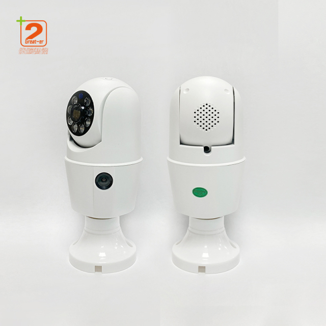 2025 Wholesale Light Bulb E Camera 720P WiFi Wireless Light Bulb Holder Camera Security Home Monitoring 360 Degree Rotating Camera