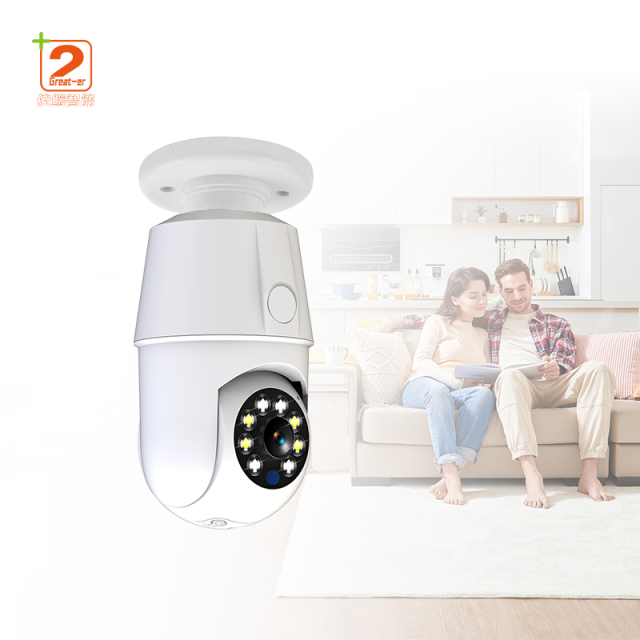 2025 1080P Wireless WiFi Night Vision Security Camera HD Recording CMOS Imaging Light Bulb Home Stock Featuring Battery Powered Wired