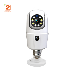 New High Quality Monitoring Full Color Wireless Bulb Camera WiFi Rotating Security Bulb Security Indoor Camera