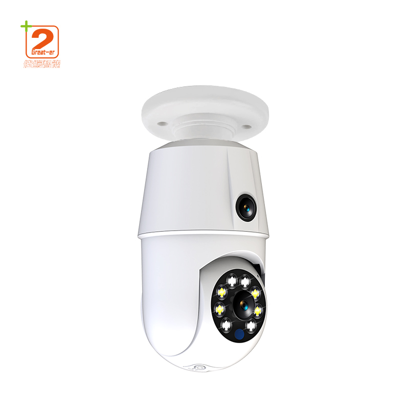 New High Quality Monitoring Full Color Wireless Bulb Camera WiFi Rotating Security Bulb Security Indoor Camera 2025