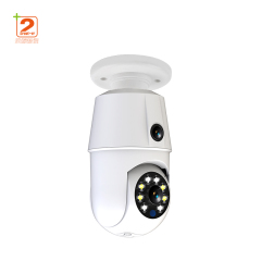 New High Quality Monitoring Full Color Wireless Bulb Camera WiFi Rotating Security Bulb Security Indoor Camera 2025