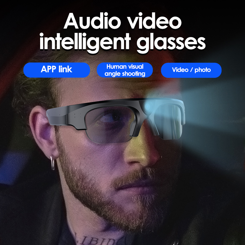 2025 portable IPX6 waterproof wireless sport action 2K 4K HD micro cameras headphone smart glasses sunglasses mini camera outdoor