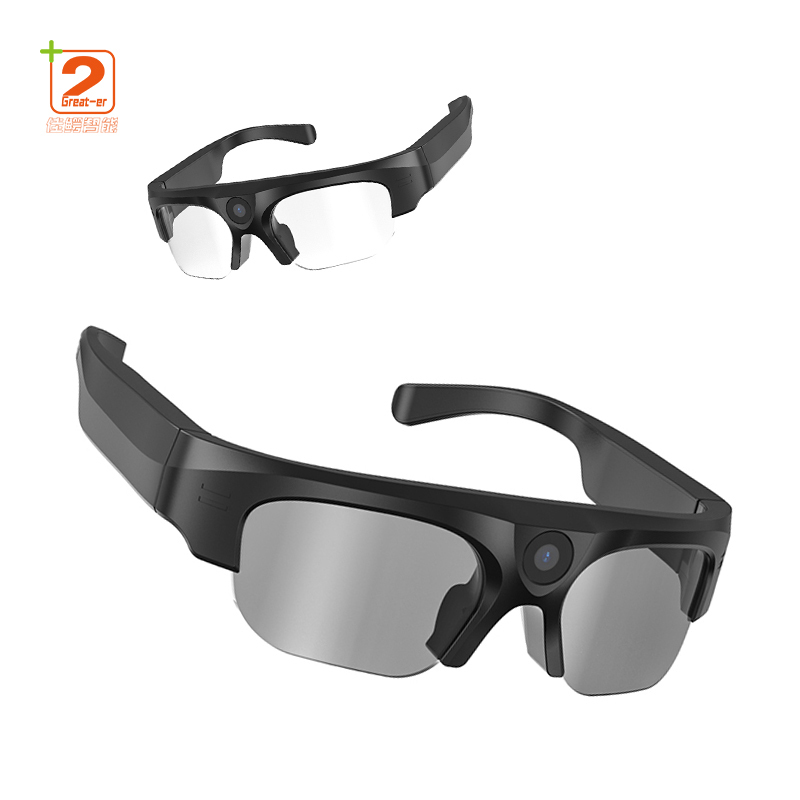 2025 portable IPX6 waterproof wireless sport action 2K 4K HD micro cameras headphone smart glasses sunglasses mini camera outdoor