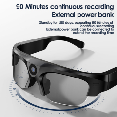 2025 portable IPX6 waterproof wireless sport action 2K 4K HD micro cameras headphone smart glasses sunglasses mini camera outdoor
