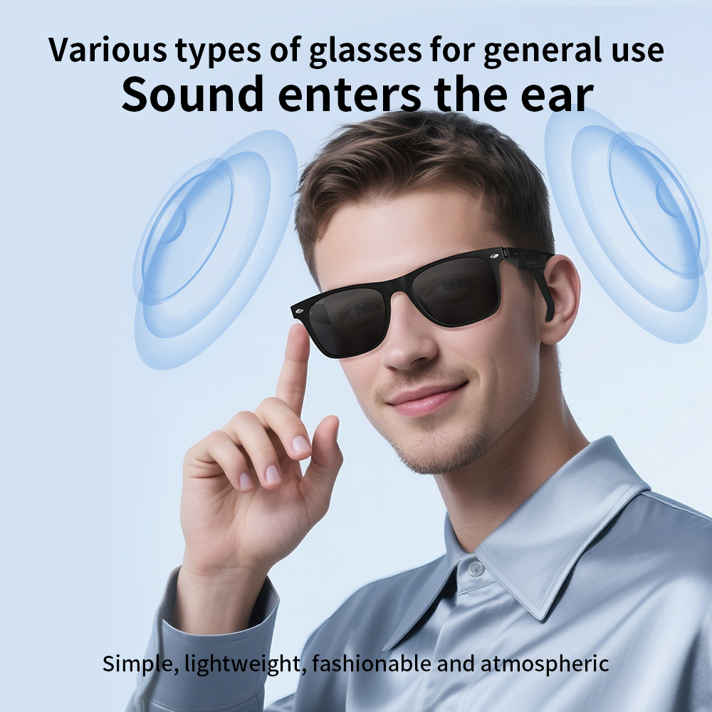 Smart Audio Sunglasses Convenient Travel Intelligent Music Sunglasses Earphone Anti Blue Light Glasses Sound Guide Tube
