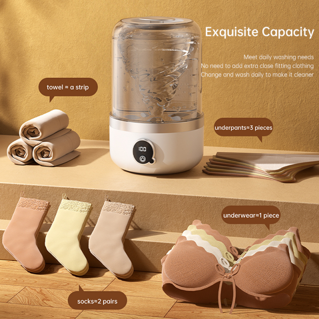 Bady Washing Machine for Cleaning Children's Cloth 1L Portable Mini Size USB Wireless Automatic Small Wash Care Health