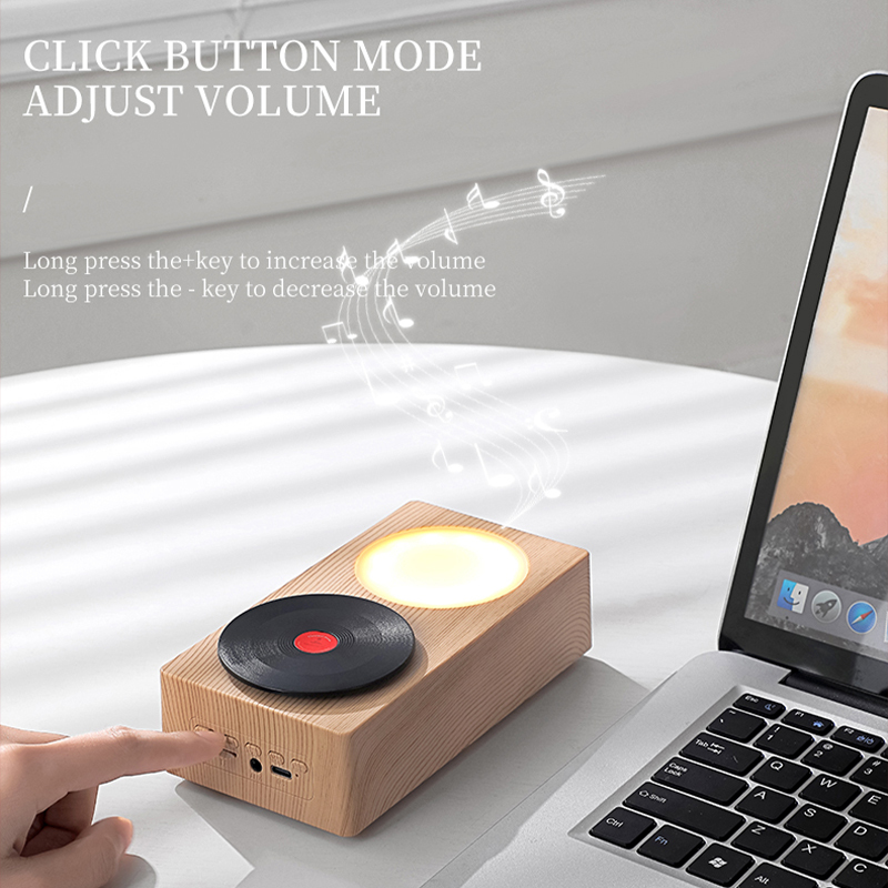 T19 Creative Retro Desktop Wireless Speaker 360-degree Stereo Sound Night Light Retro Desktop Speaker