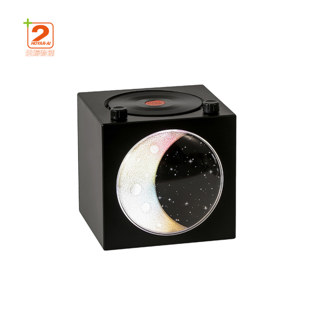 T20 New Arrival Moon Starry Sky Atmosphere Light Speaker 360 Stereo Sound Vinyl Record Audio with Battery Power Source