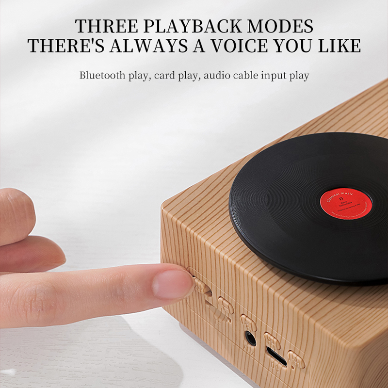 T19 Creative Retro Desktop Wireless Speaker 360-degree Stereo Sound Night Light Retro Desktop Speaker