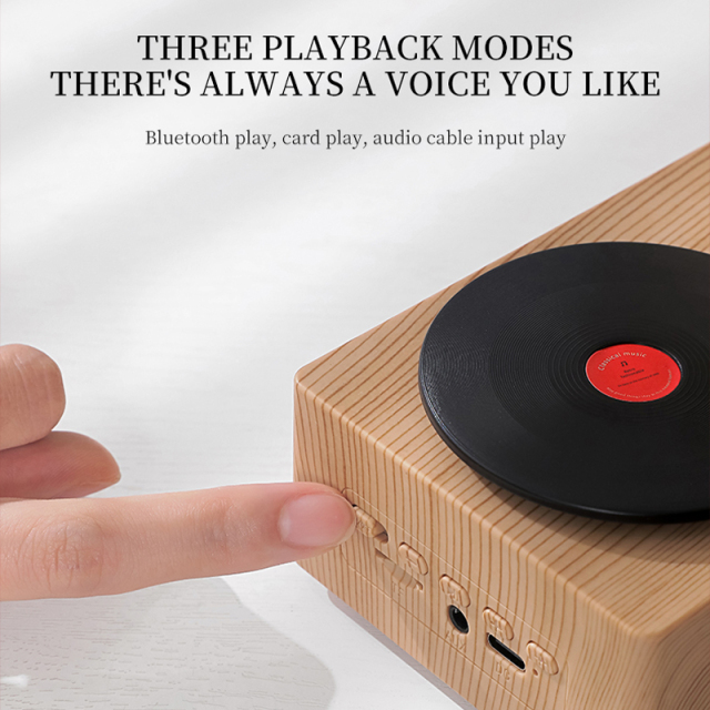 T19 Creative Retro Desktop Wireless Speaker 360-degree Stereo Sound Night Light Retro Desktop Speaker