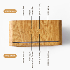 Multifunctional Wood Grain White Noise Therapy Machine (8 Sounds + Nightlight) for Adults & Infants