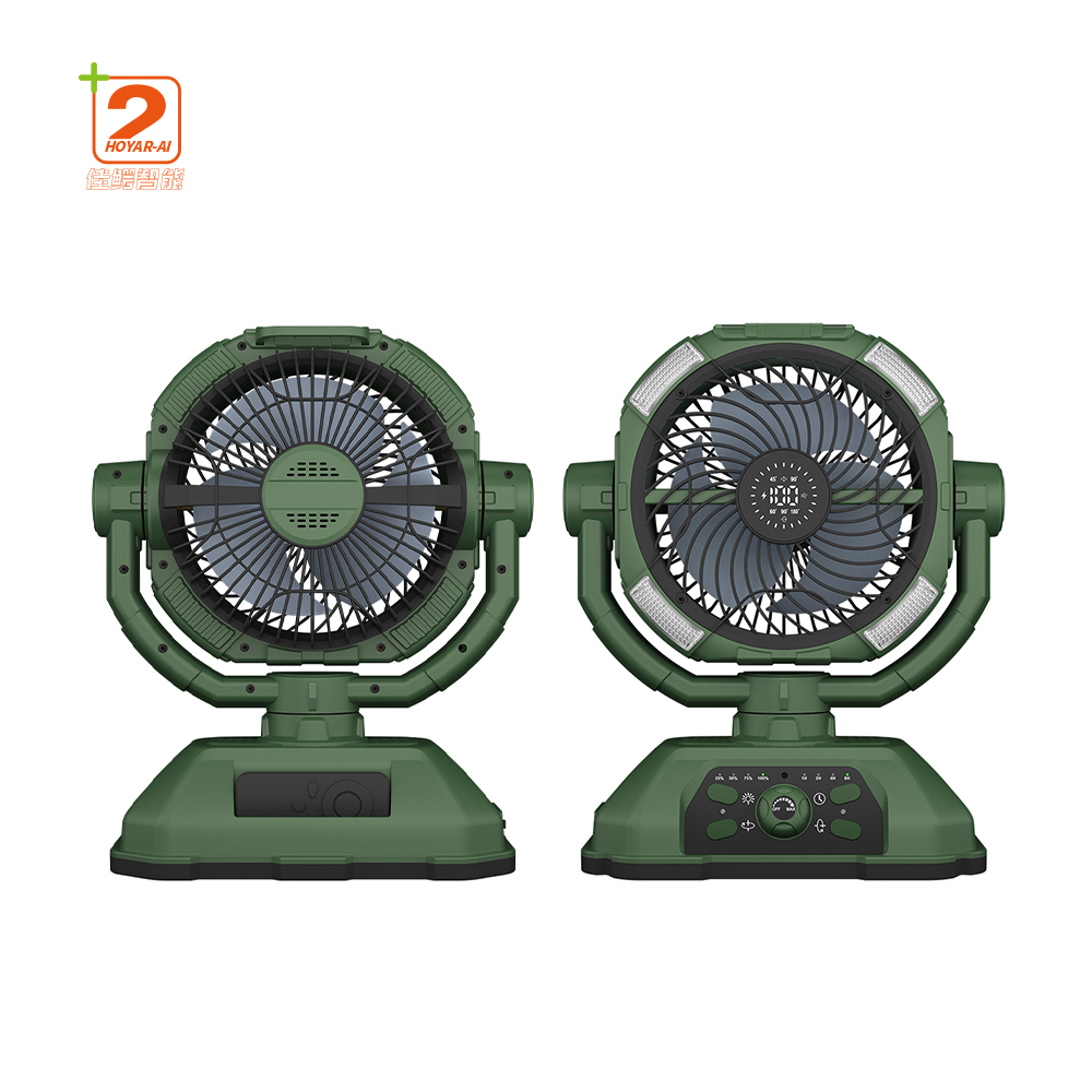 Rechargeable Outdoor Fan 20000mAh Battery Operated USB Portable Ventilador Desk Fan 100 Speeds Camping Fan With Led Lamp