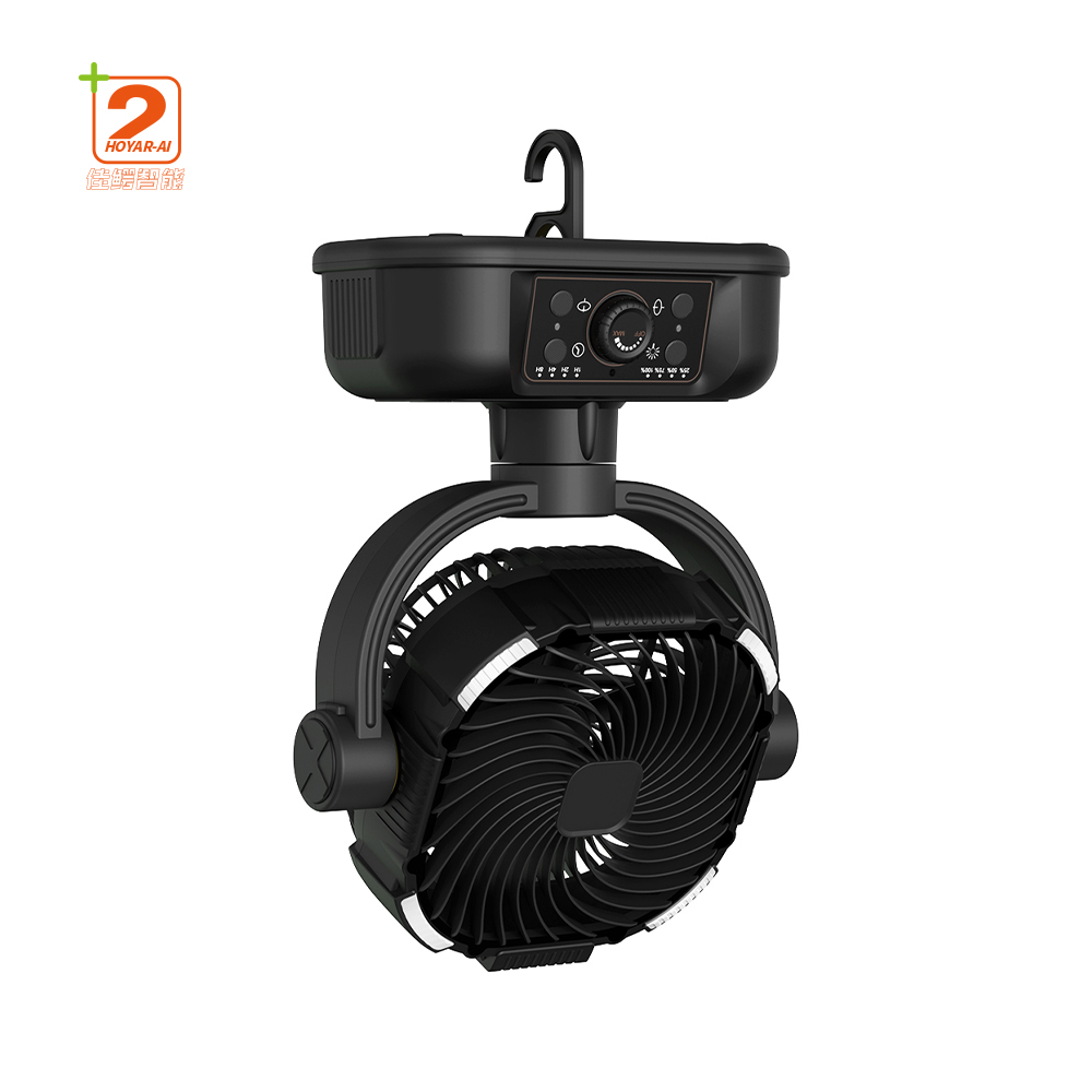Portable Movable Head Outdoor Fans for Camping Night Light Car Use with Wearable Box Installation