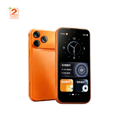 F80 Pro Smart Voice Translator Device One-Click Online Bilingual Translation Orange Color 4.7 Inch Main Screen Dual SIM Card