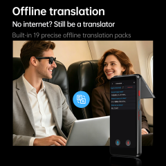 Dual Flip Screen AI Voice Translator T90 Simultaneous Interpretation Offline Photo Translation For Global Distributors