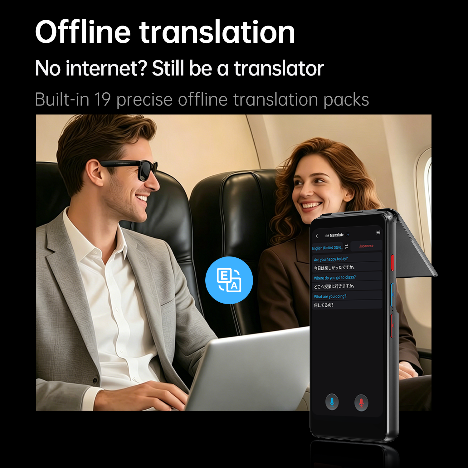 Flip Pocket AI Translator Real-time Simultaneous Interpretation Full Offline Multi-language Wholesale Interpreter