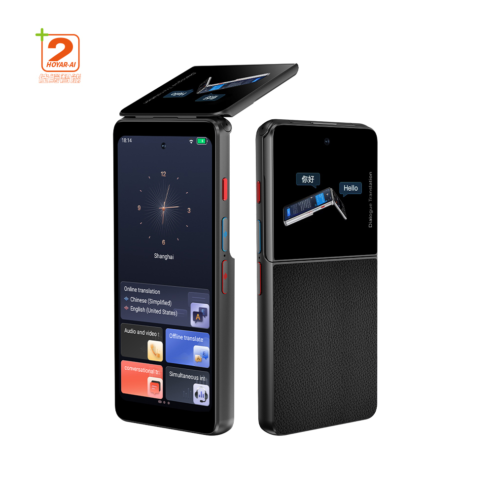 T90 Dual-Screen AI Vision Translator Real-time Photo Voice Scan 150 Languages Offline WiFi 4G Travel Pocket Device