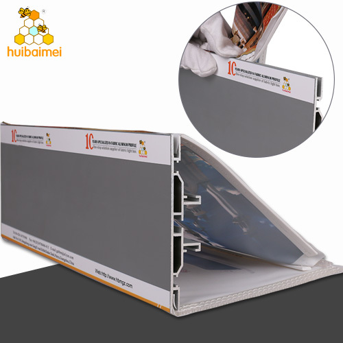 6063 aluminum extrusion profile two sided 120mm frameless floor stand exhibition fabric light box