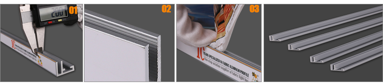 17mm  frameless aluminum 