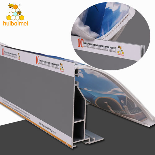 advertising light box aluminum profile 2mm wall thickness single sided 120mm frameless fabric light box aluminum profile extrusion