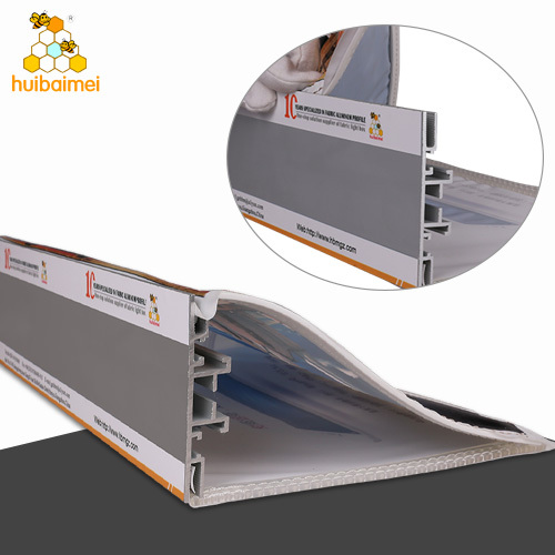 Double side 78mm frameless anodized extruded tension SEG aluminum  profile
