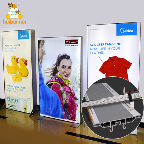 manufacturer double sided 120mm frameless fabric aluminum profile