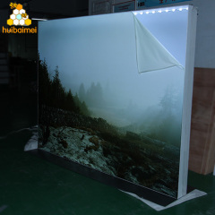160mm double side aluminum frameless fabric light box customized modular exhibition stands dispaly
