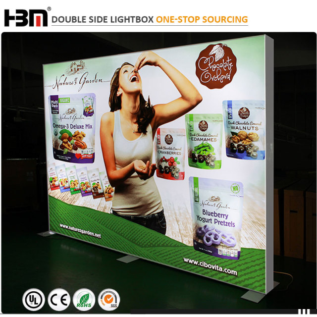 80mm double face led fabric light box for advertising