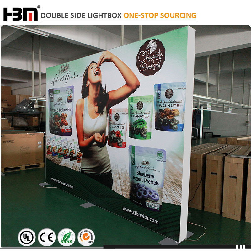80mm double face led fabric light box for advertising