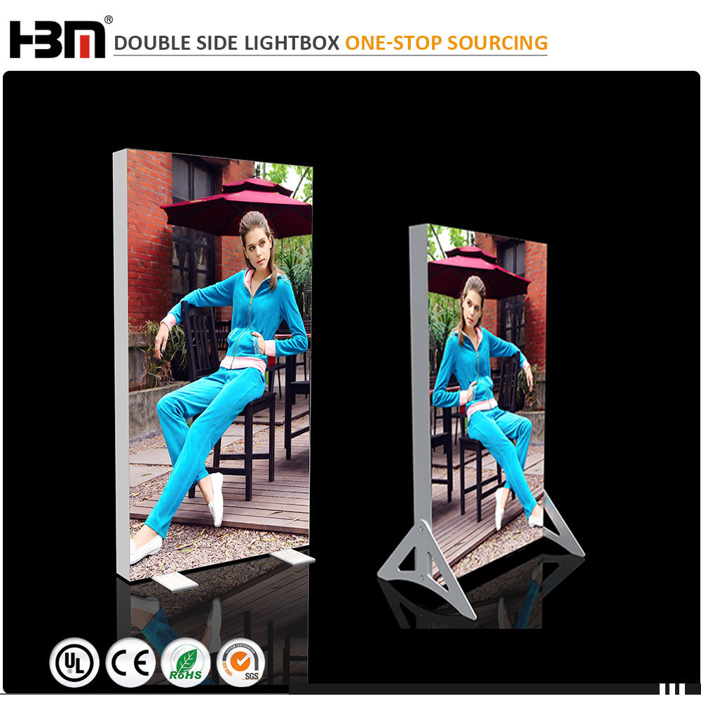 100mm advertising light boxes double side stand large tradeshow display lightbox