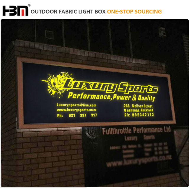 Outside wall advertising enhanced version 100mm aluminum frame LED tension fabric lightbox