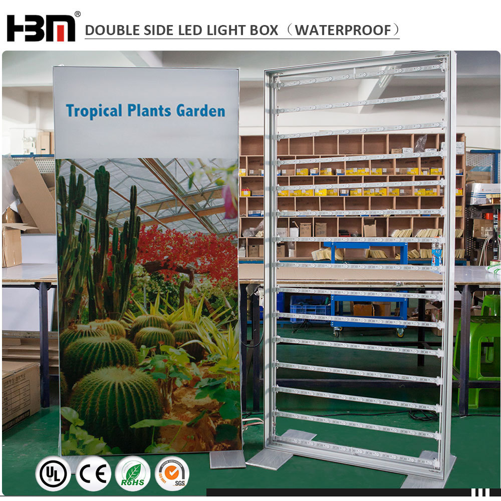 floor stand aluminum profile silicone edge graphic fabric light box guangzhou manufacturer