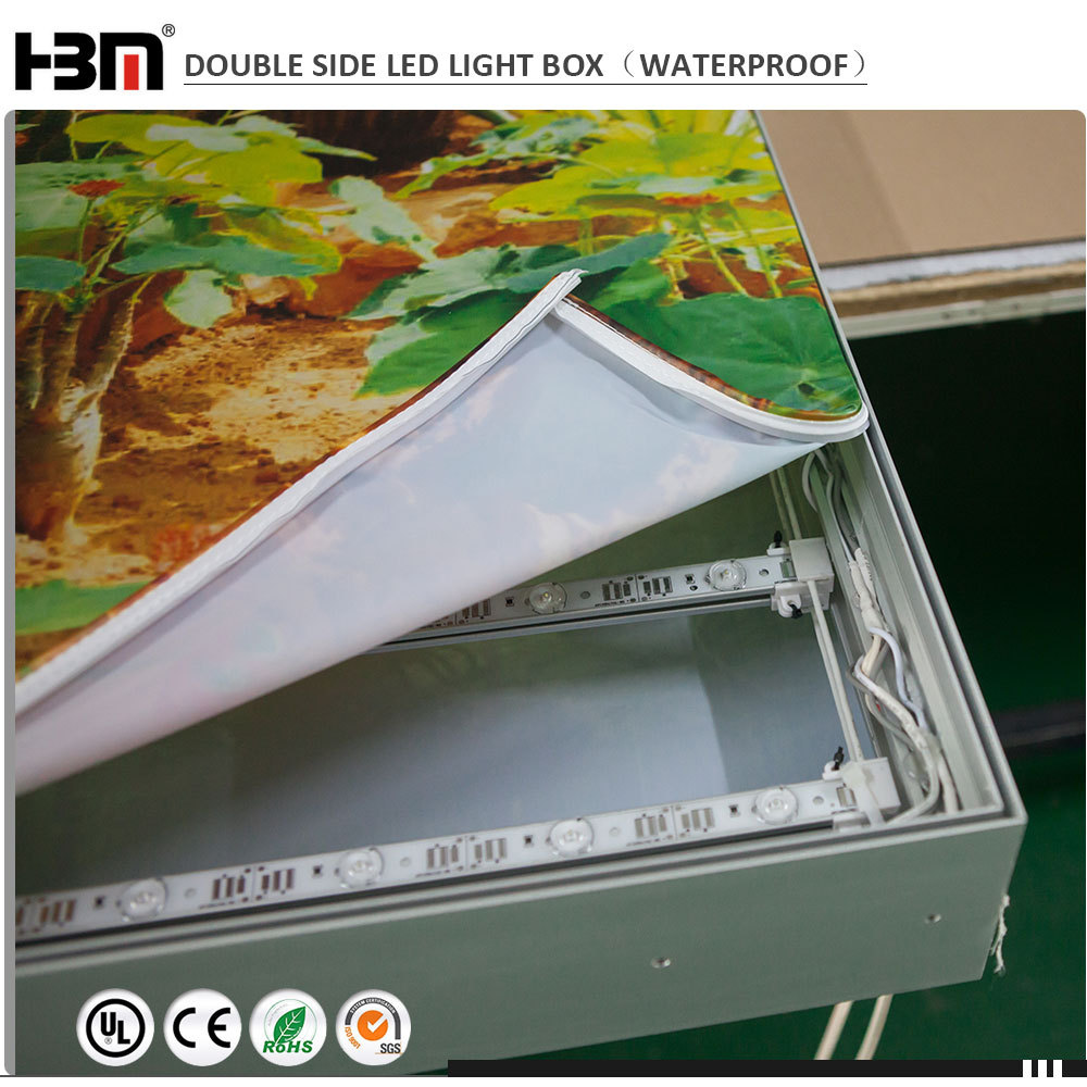 floor stand aluminum profile silicone edge graphic fabric light box guangzhou manufacturer
