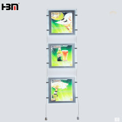 Hanging Display Acrylic LED light box Double Sided single sided optional Crystal Light Box