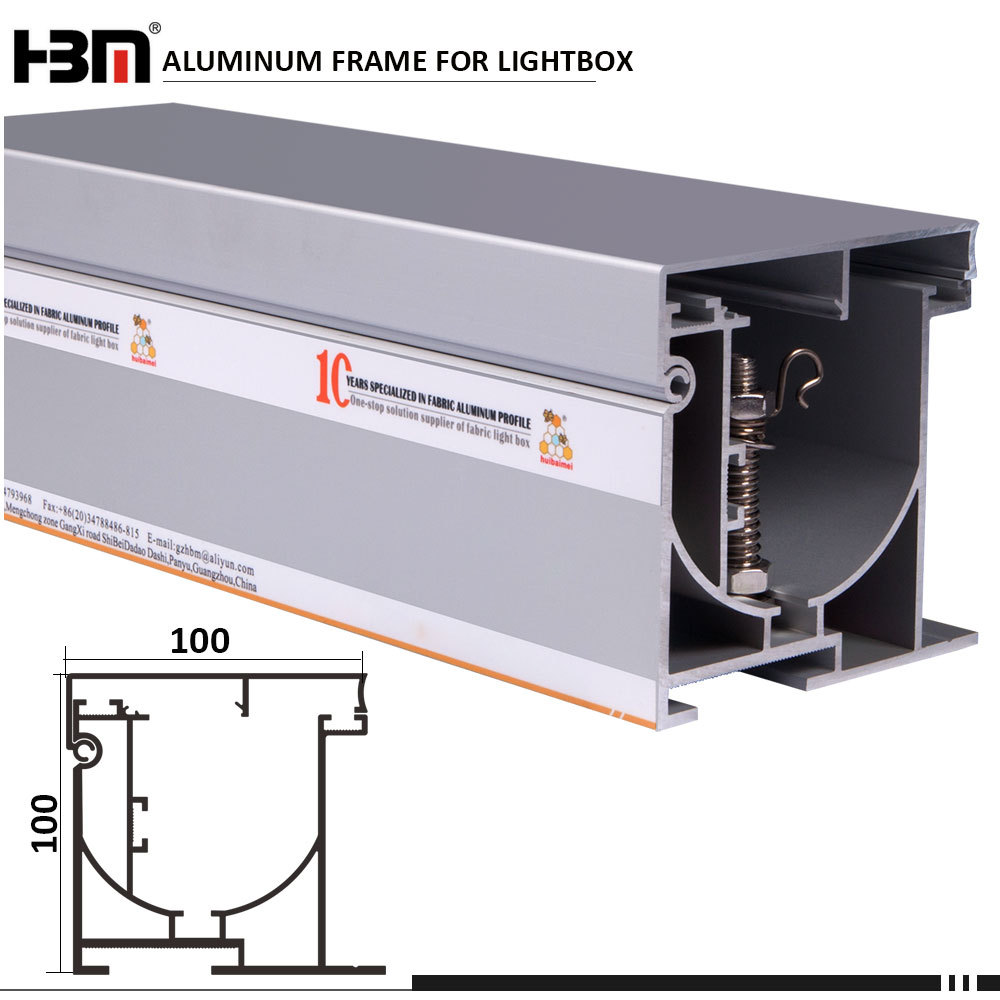 100mm anodized aluminum extrusion profiles waterproof led outdoor light box