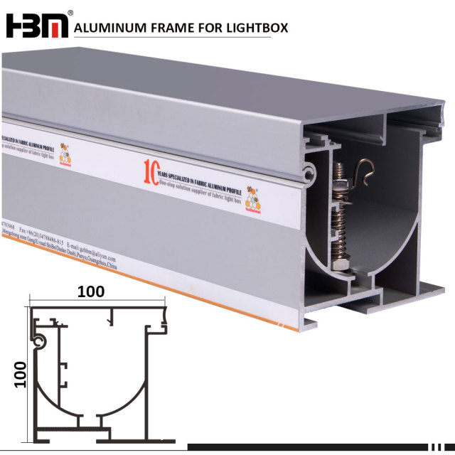 100mm thickness seg aluminum profile textile aluminum extrusion outdoor sign light box
