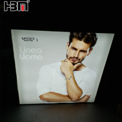 80mm hanging aluminum frame light box both side system for advertising display