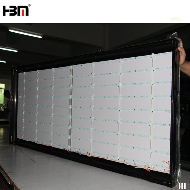 factory price guangzhou hbm fabric tension backlit light box with extrusion aluminum frame,tension light box ,fabric backlit light box
