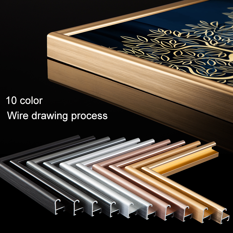 Metal Material photo frame Picture frame family photos Brushed Metal Aluminum Picture Photo Frame