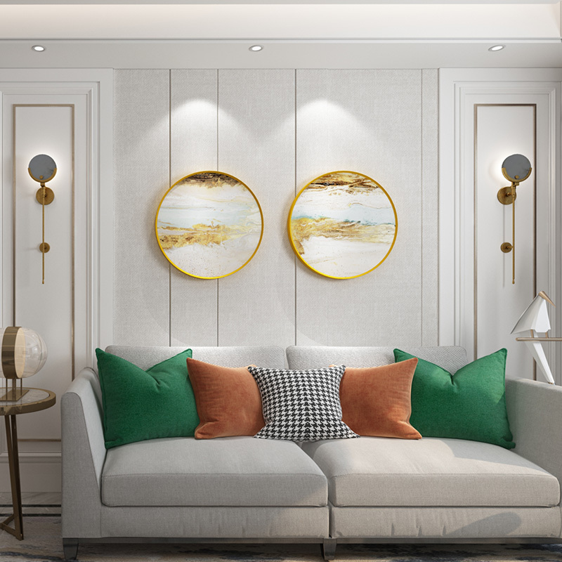 round shape decorative photo frame Wall mount picture display circular aluminum photo frame